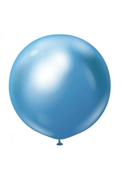 Ata Parti Dünyası 45 cm Chrome Blue Jumbo Balloon Party Set - Birthday Balloon
