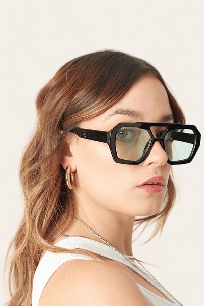 REN EYEWEAR تمثال نصفي هندسي من River Sun - ملابس شعبية للجنسين/Ren للموسم الجديد