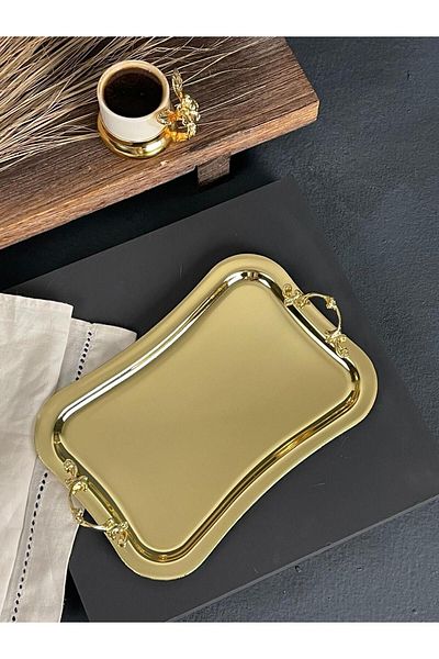 EVSTYLE Gold Colored Rectangular Presentation Top - Titanium Plated, Curved Edge
