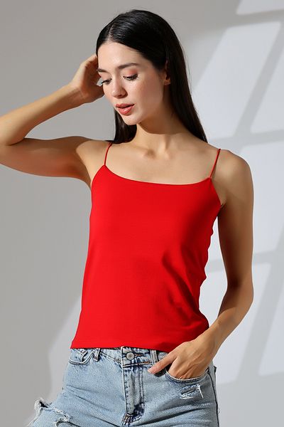 Endies Red Rubber String Tank Top - 21563