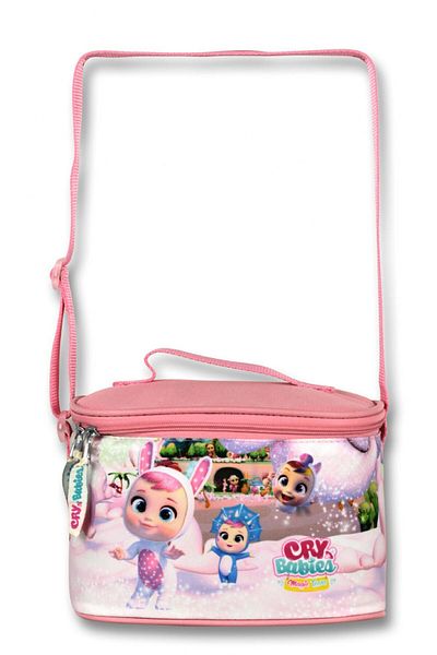 ÜMİT ÇANTA Pink Girl's Cry Babies Rabbit Ears Thermal Insulated Lunch Box and Pen Holder Set
