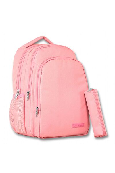 ÜMİT ÇANTA Ummit Bag with Pink Pen Holder - Junior High School and Travel Daily Backpack