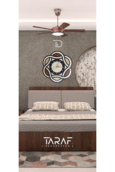 Genel Markalar Renkli Sarmal Lazer Kesim Dekoratif Duvar Saati, Şık ve Modern...