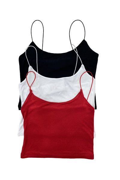 Endies Women's Rubber Strap Short Athlete 39282 - Pack of 3 BLACK-WHITE-RED