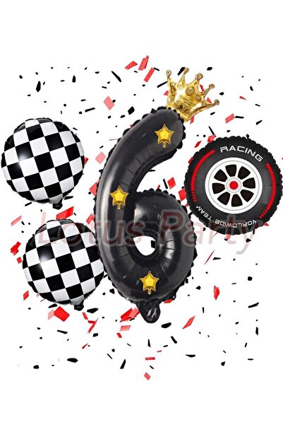 LOTUS PARTY مستلزمات حفلات أعياد الميلاد تحت عنوان السباق - إطار السباق - بال...