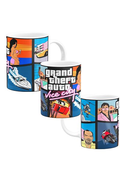remonz كوب بورسلين مطبوع بتصميم خاص للاعبين Gta Vice City V2