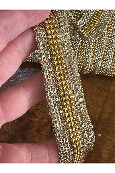 Gönülden Tasarım Accesoriu de îmbrăcăminte cu dungi cu lanț galben auriu - 1 ...