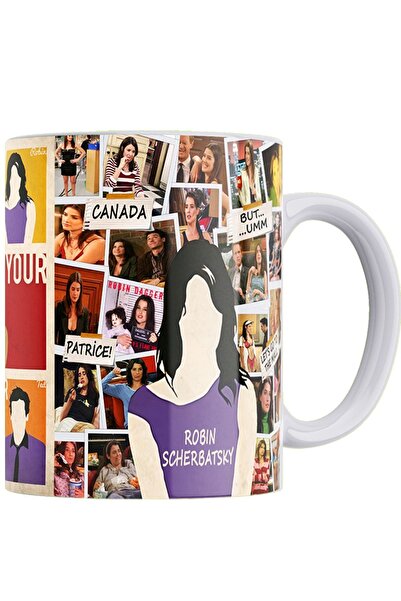 remonz How I Met Your Mother Robin Photo Album Printed Porcelain Mug with Wooden Coaster Gift