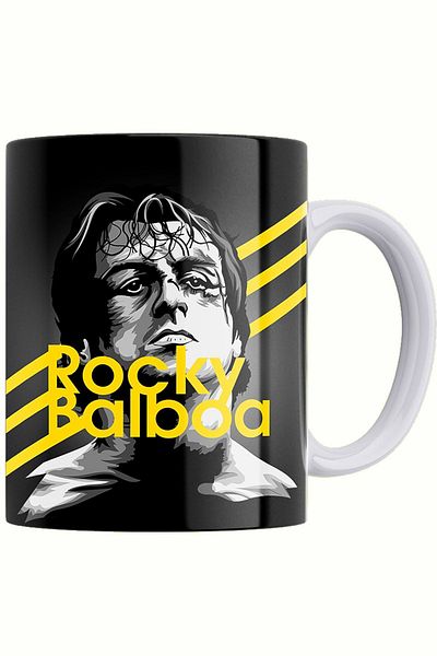 remonz Rocky Balboa Double Sided Printed Porcelain Mug