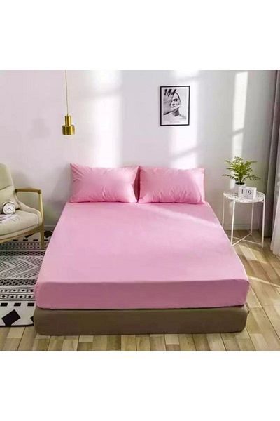 LilaMOON Pink Ranforce Fabric - Single/Double Elastic Sheet Set