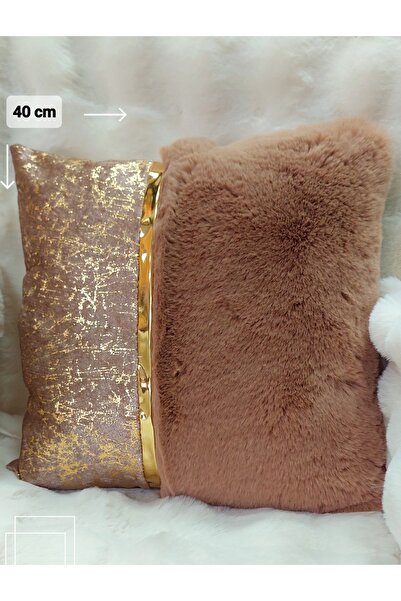 baladı home ev tekstil home collection yastık kılıfı peluş ve kadife kumaş Al...