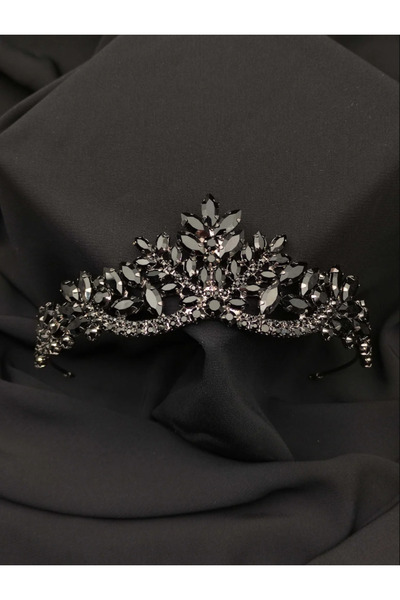 YAĞIZ BİJUTERİ Coroana Miresei - Cristal cu pietre aplicate
