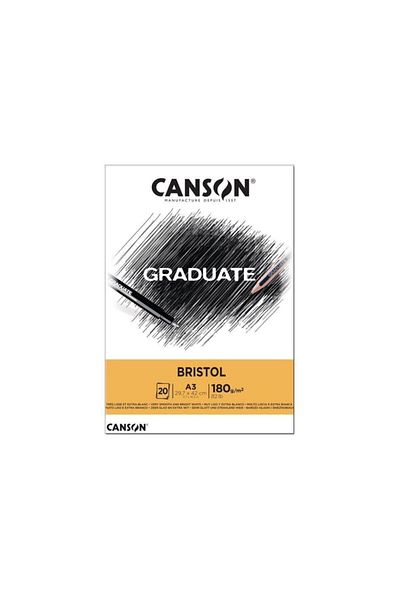Canson Bloc Desen Graduate Cangrad Bristol 20 Foi A3 180 Gr