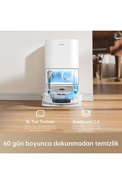 Dreame Ultra Robot Süpürge Çöp Boşaltma İstasyonlu  5300 Pa