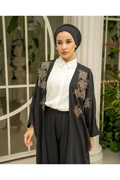 SHİROSA Πέτρινο Σετ διπλό κιμονό με λεπτομέρειες