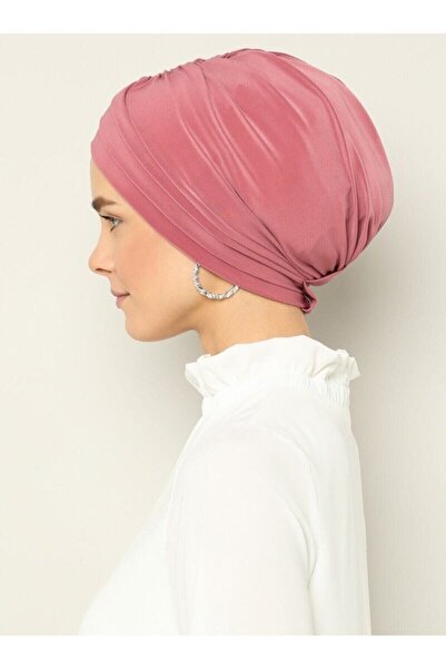 Naciye Sultan Καπέλο θαλάσσης με τρεις ρίγες, έτοιμο τουρμπάν, χιτζάμπ, καπέλο ροζ κουρέλι