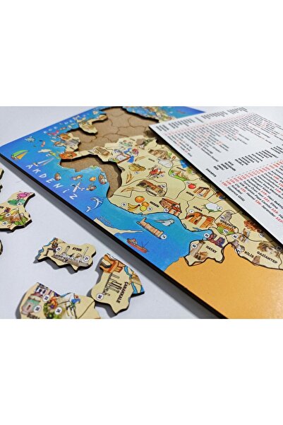 mevaks لغز الخريطة الثقافية التركية الخشبية، لغز تعليمي لنتعرف على بلدنا