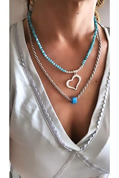 by özllem مجموعة قلادة تصميم القلب