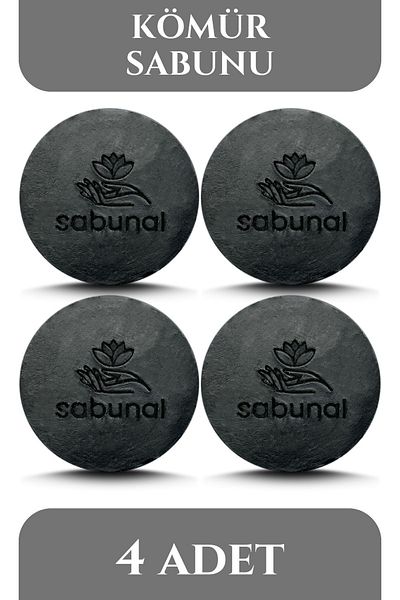 sabunal صابون فحم الخيزران 4 قطع - صابون طبيعي لتنظيف الرؤوس السوداء والبشرة