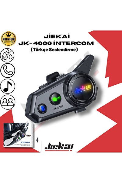 JİEKAİ Jiekai Jk4000 Intercom Motosiklet Kask Kulaklık Interkom Tüm Kasklara ...