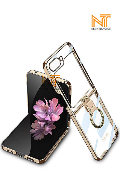 Nezih Case Samsung Galaxy Z Flip 6 / Z Flip 7 FE Uyumlu Yüzüklü Kıpta Kapak