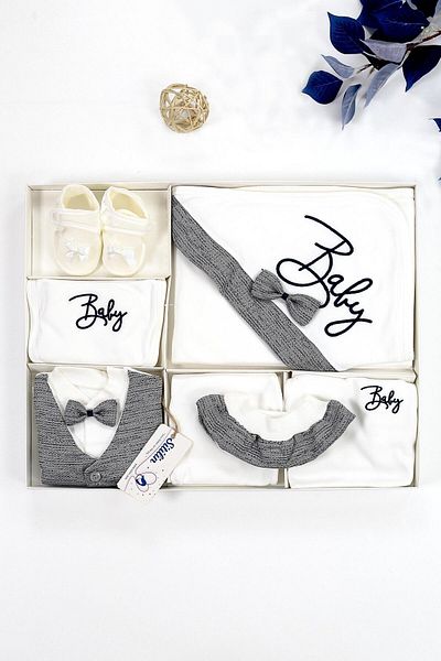 Sitilin Baby Boy Gray 10-Piece Newborn Hospital Exit - STL6667