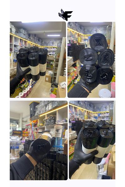 FİGANLAR 400 gr Jumbo Size Black Garbage Bag - 10 Pieces 1 Roll, 80x110 Model