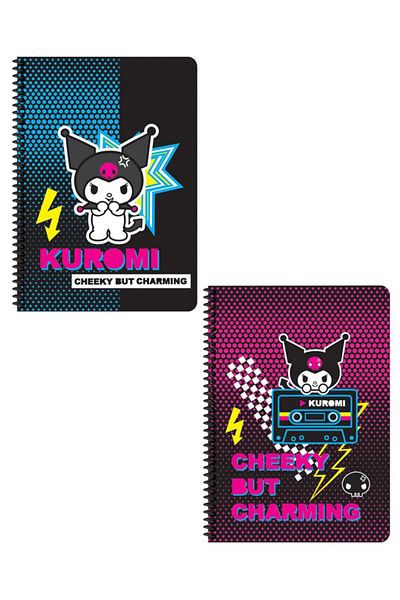 KESKİN COLOR Kuromi A4 80 Sheets Cardboard - Sharp Color Notebook Set of 2 1