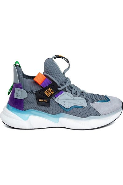 Guja 24Y566 Γκρι Ορθοπεδικό Πλεκτό Πλατφόρμα Sneaker - Χοντρό Αέρα και Ψηλή Σόλα