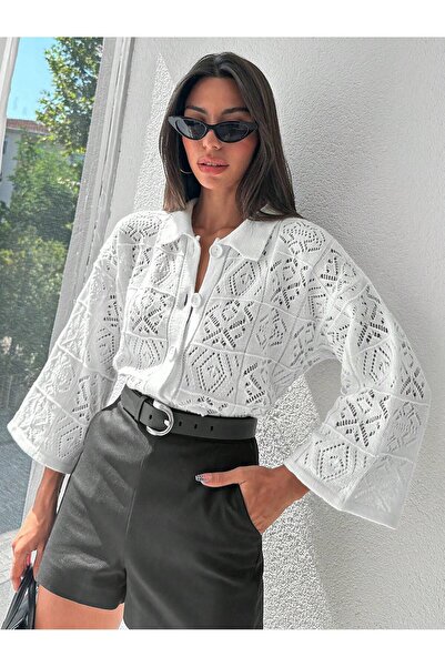 ATEMODAA سترة نسائية محبوكة بأزرار