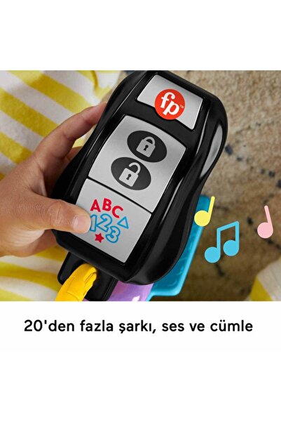 FISHER PRICE Fisher-Price Eğlen ve Öğren Eğlenceli Aktivite Anahtarı Birden fazla dil desteği, müzikli HWY40