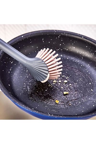 BÜYÜLÜ HOME Kitchen Brush Silicone Dish Brush Does Not Damage and Does Not Scratch Pans