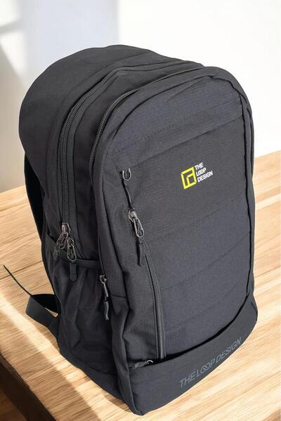 GÜZELYÜZ AVM Siyah Okul Çantası Günlük Sırt Çantası Trend Çanta 5 Gözlü