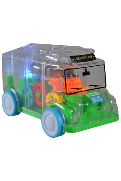 CToys Ctoy Transparent Minibus with Light and Sound Green