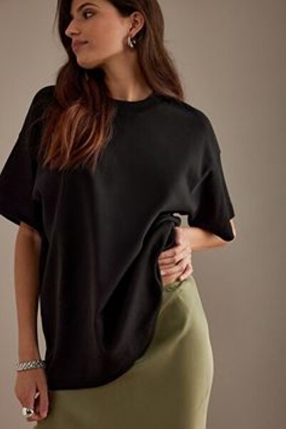 FİTGO Tricou oversize negru