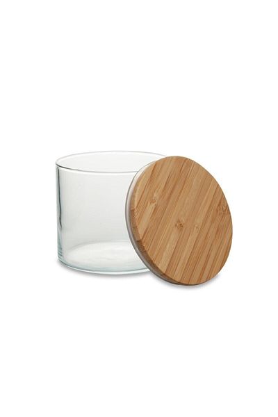 Paşabahçe Bamboo Wooden 6-Piece Jar with Silicone Lid 700cc