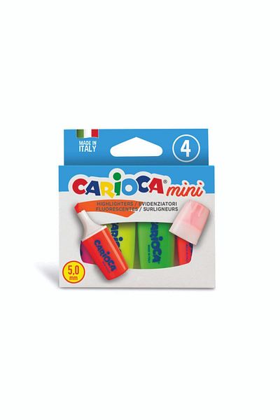 CARIOCA Highlighter Mini Marking Pen 4 Packs 4 Colors