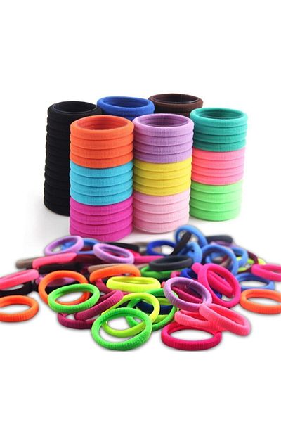 PRİVATE Set de 100 de bucăți pentru femei, colorate, de benzi de cauciuc pentru păr