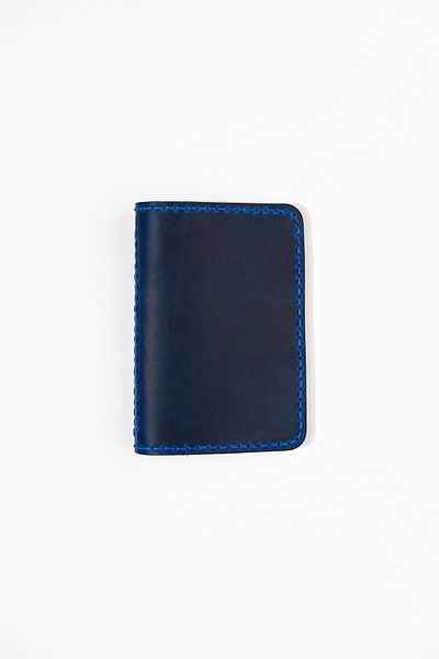 Niki Leather Δοχείο άδειας γνήσιου δέρματος Navy Blue