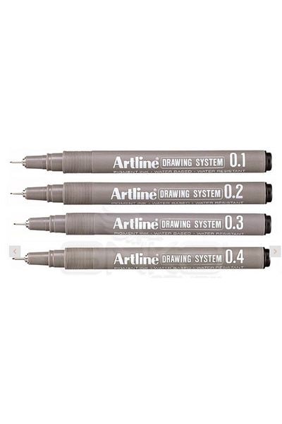 artline Drawing Technical Drawing Pen Set of 4