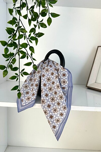 KUQOS Pitikare Desenli Bandana/Fular Gri