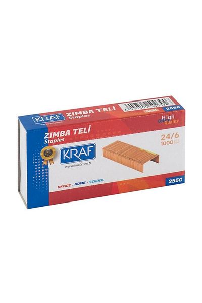 KRAF Yellow Staple - 24/6 Model, Set of 3 with 1000 - 255G