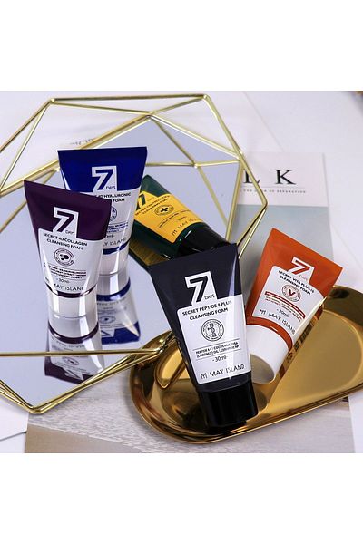 May Island 7Days Secret - 6-Piece Facial Cleansing Foam Set