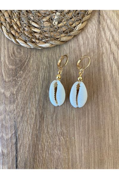 Stoneday Seashell - Gold Plated Detailed Earrings