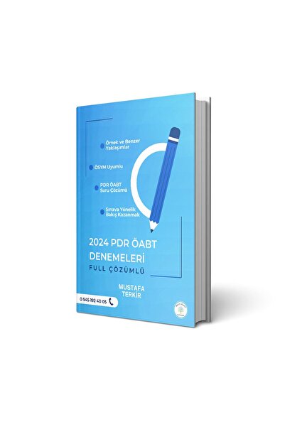 Bilgi Ağacı Yayınları 2024 PDR ÖABT DENEMELERİ FULL ÇÖZÜMLÜ / MUSTAFA TERKİR