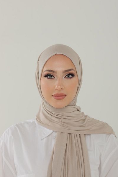 Beyzak شال قطن ممشط فاخر من الحجر - شال حجاب جيرسي ليكرا للسيدات