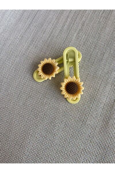 Mercan 2'li Ayçiçekli Metal Pens Toka