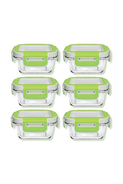 Paşabahçe 6-Piece 53802 Storemax Lockable Storage Container 135 Cc Mini Size Fma02342 Mg-53802-6