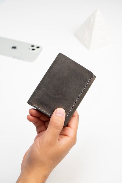 Niki Leather Γκρι Ramos Δερμάτινη θήκη για πορτοφόλι