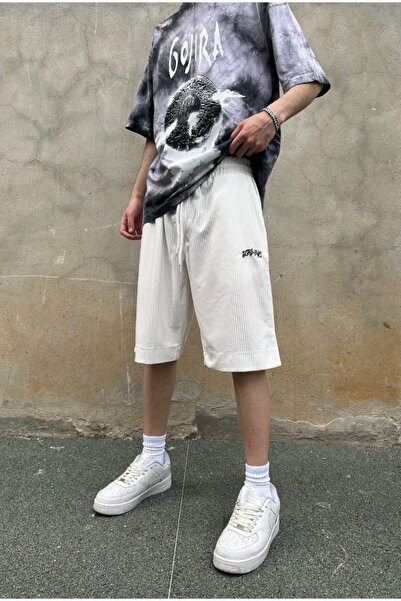 serline Білі шорти з вишивкою